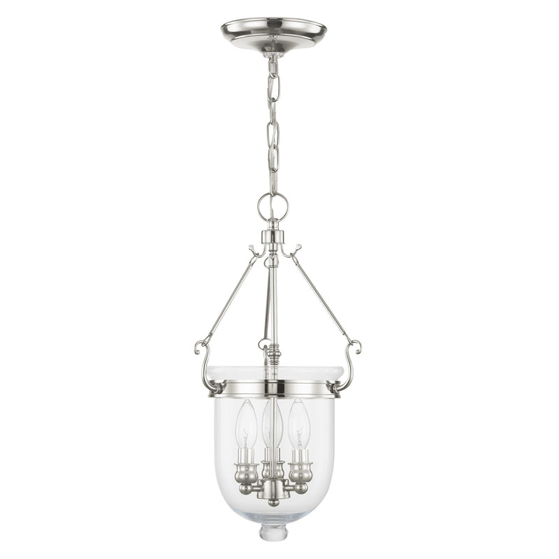 Jefferson 3-Light Mini Pendant in Polished Nickel