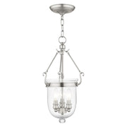 Jefferson 3-Light Mini Pendant in Brushed Nickel
