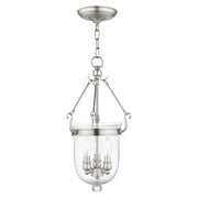 Jefferson 3-Light Mini Pendant in Brushed Nickel
