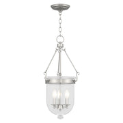 Jefferson 3-Light 12" Pendant in Brushed Nickel
