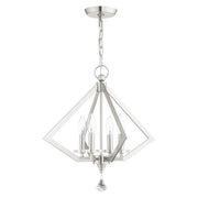 Diamond 4-Light Chandelier in Brushed Nickel