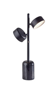 Bryant 2-Light LED Table Lamp in Black