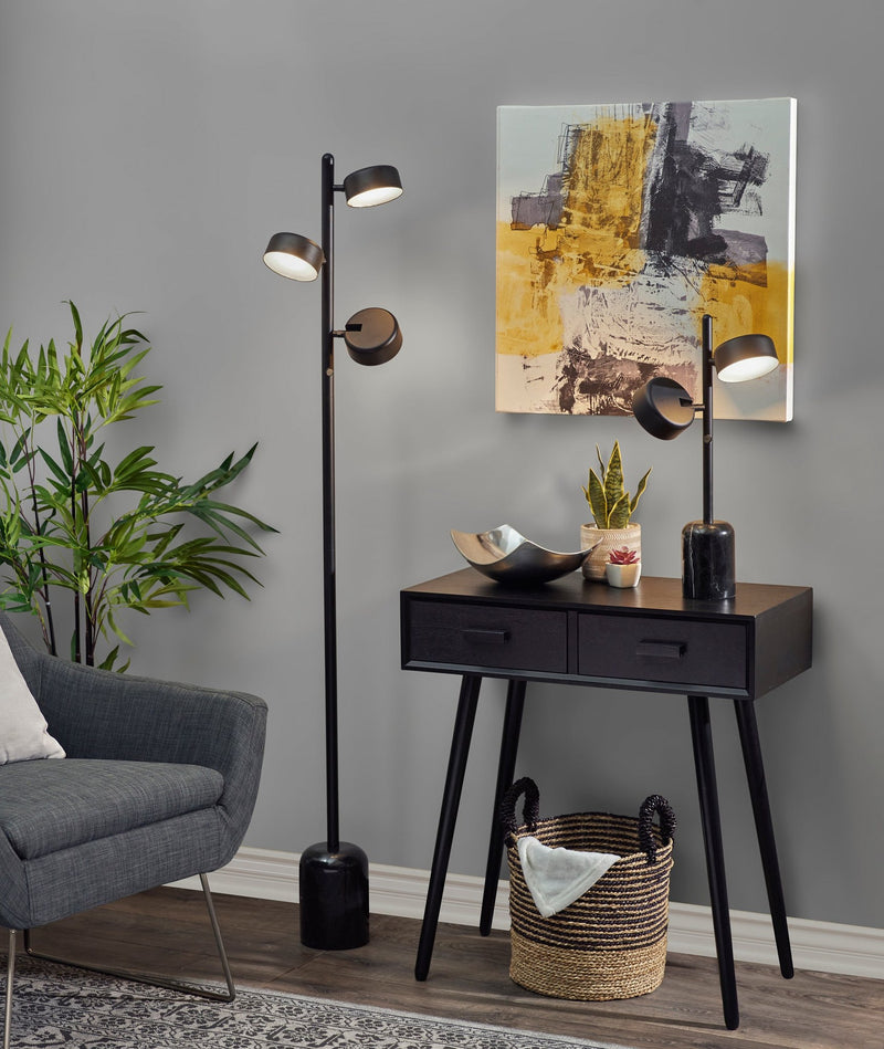 Bryant 2-Light LED Table Lamp in Black