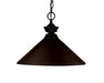 Shark 1 Light Pendant in Bronze with Bronze Shade