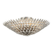 Broche 6 Light 24" Semi Flush Mount in Antique Silver
