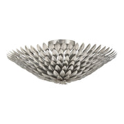 Broche 6 Light 24" Semi Flush Mount in Antique Silver