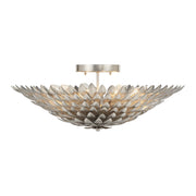 Broche 6 Light 24" Semi Flush Mount in Antique Silver