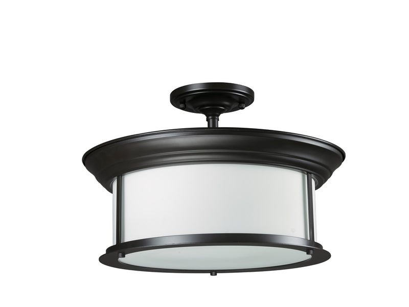 Sonna 3 Light Semi Flush Mount in Bronze
