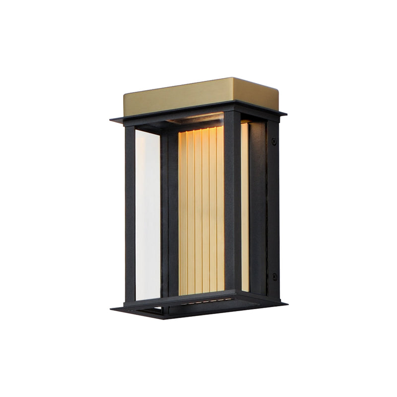 Rincon Small LED Outdoor Wall Sconce in Black / Gold