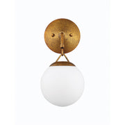 Orion 1 Light 6.5" Wall Sconce in Patina Aged Brass