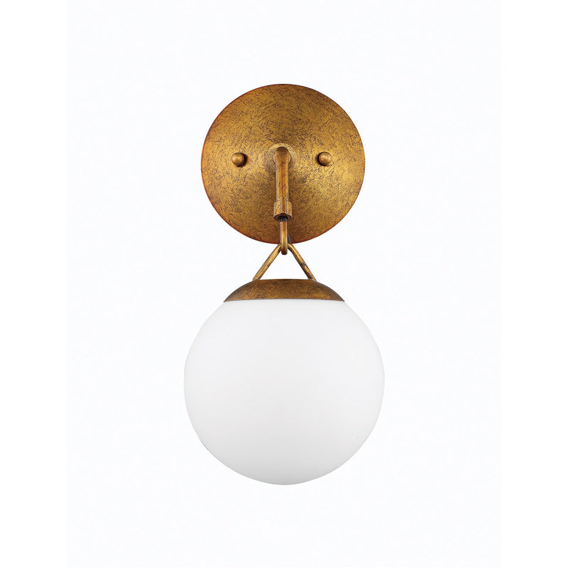 Orion 1 Light 6.5" Wall Sconce in Patina Aged Brass