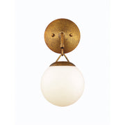 Orion 1 Light 6.5" Wall Sconce in Patina Aged Brass