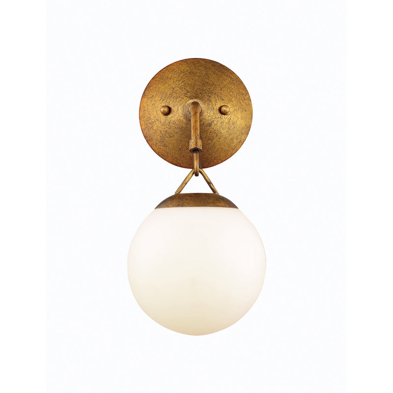 Orion 1 Light 6.5" Wall Sconce in Patina Aged Brass