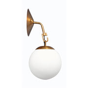 Orion 1 Light 6.5" Wall Sconce in Patina Aged Brass