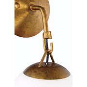 Orion 1 Light 6.5" Wall Sconce in Patina Aged Brass