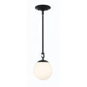 Orion 1 Light 6" Mini Pendant in Flat Black