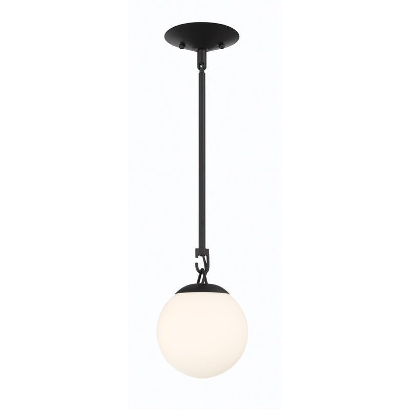 Orion 1 Light 6" Mini Pendant in Flat Black