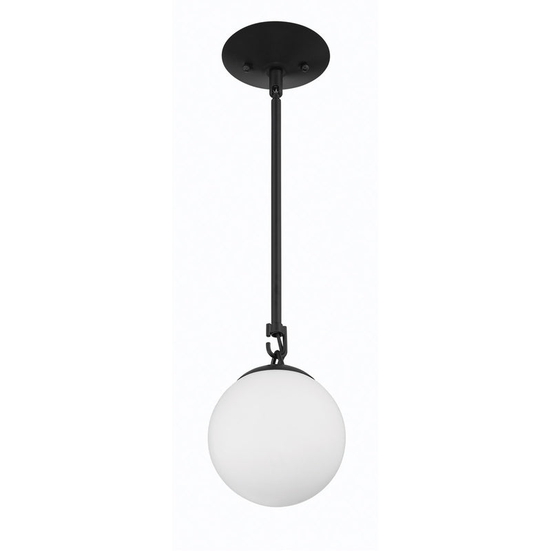 Orion 1 Light 6" Mini Pendant in Flat Black