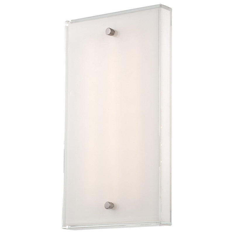 Framework Large LED Wall Sconce in Brushed Nickel