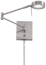George's Reading Room LED Swing Arm Wall Lamp in Brushed Nickel