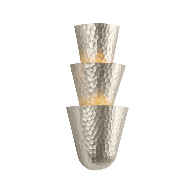 Bucharest 3-Light Wall Sconce in Warm Silver Leaf