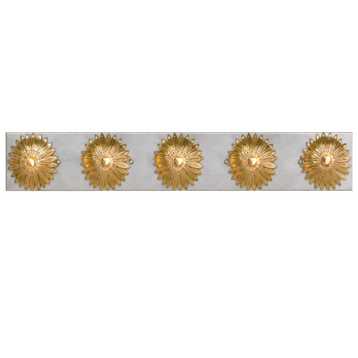 Broche 5 Light 31" Bathroom Vanity in Antique Gold + Antique Silver