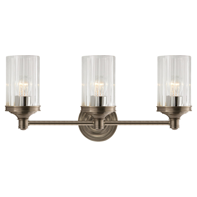 Ava Three Light Wall Sconce in Antique Nickel