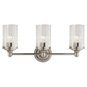 Ava Three Light Wall Sconce in Polished Nickel