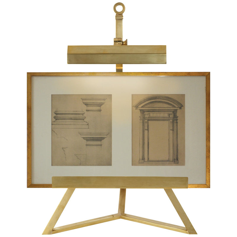 Estelle Display Picture Light in Natural Brass