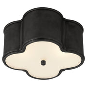 Basil Small 2-Light Flush Mount in Gun Metal