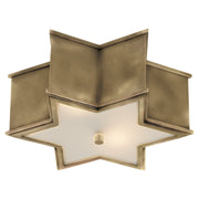 Sophia Small 2-Light Flush Mount in Natural Brass