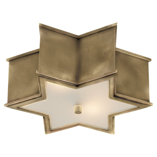 Sophia Small 2-Light Flush Mount in Natural Brass