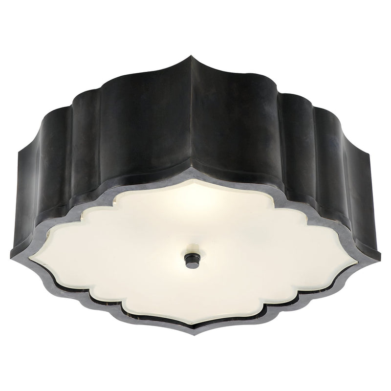 Balthazar 3-Light Flush Mount in Gun Metal