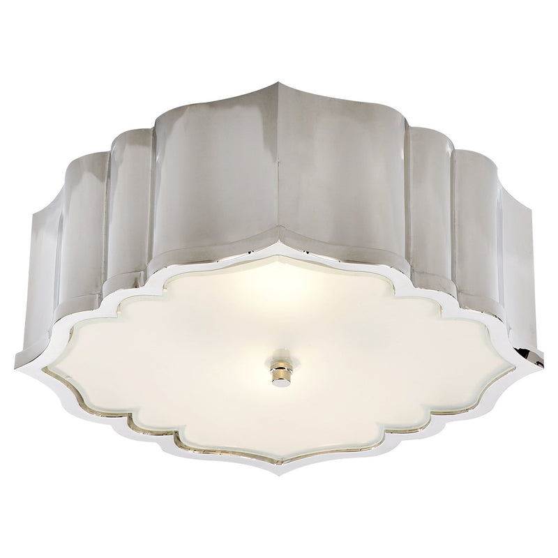 Balthazar 3-Light Flush Mount in Polished Nickel