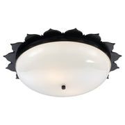 Rachel Large 2-Light Flush Mount in Gun Metal