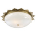Rachel Two Light Flush Mount in Natural Brass