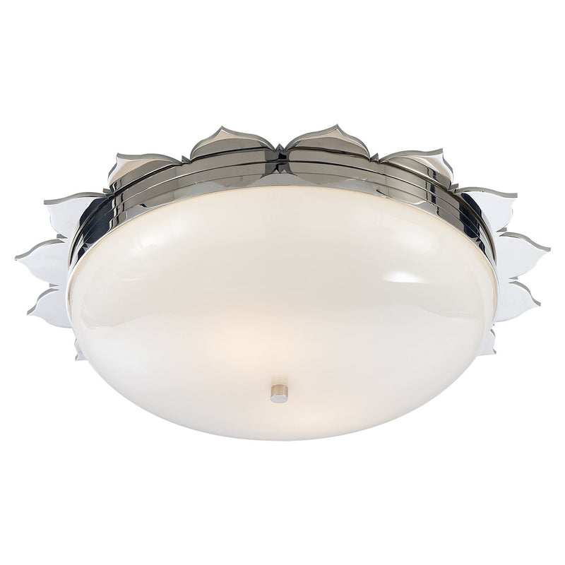 Rachel Large 2-Light Flush Mount in Polished Nickel