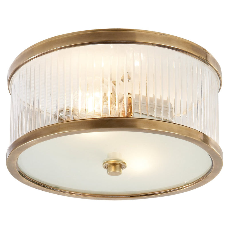 Randolph Small 2-Light Flush Mount in Hand-Rubbed Antique Brass