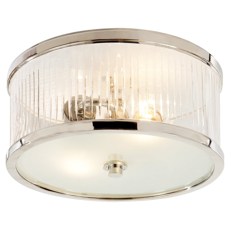 Randolph Small 2-Light Flush Mount in Polished Nickel