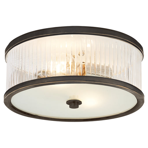 Randolph Two Light Flush Mount in Bronze