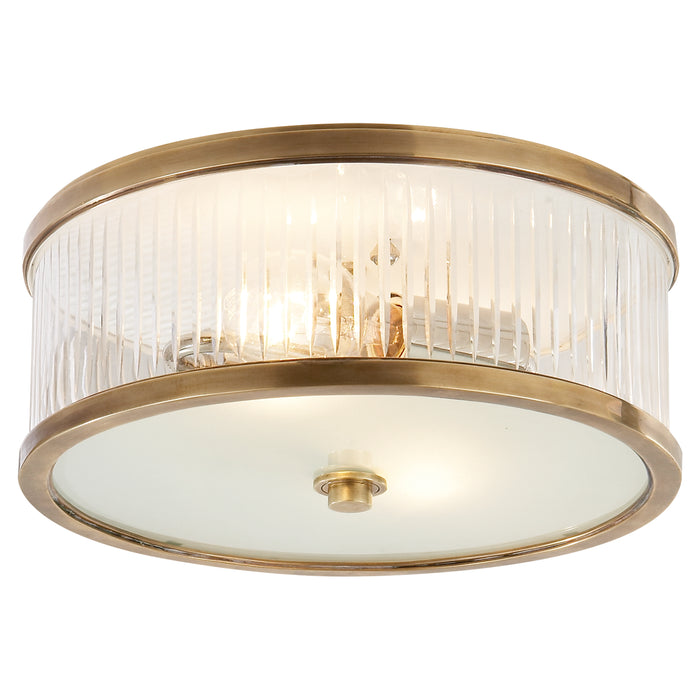 Randolph Two Light Flush Mount in Hand-Rubbed Antique Brass