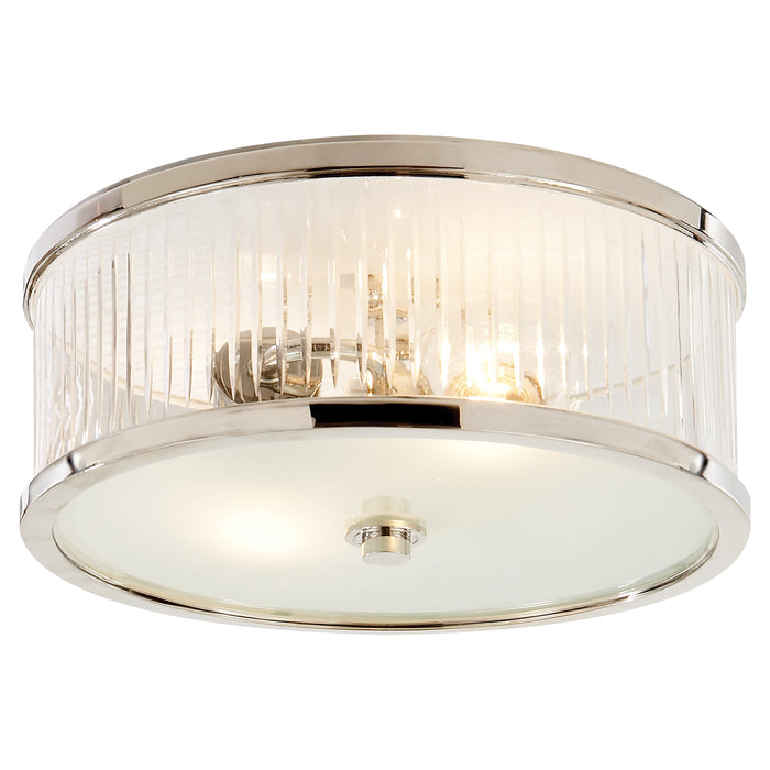 Randolph Two Light Flush Mount in Polished Nickel