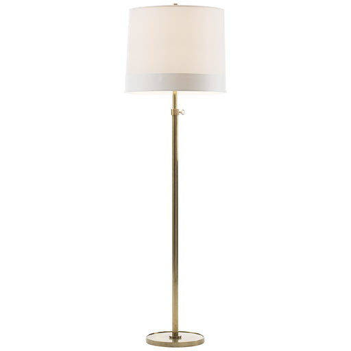 Simple Scallop One Light Floor Lamp in Soft Brass