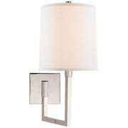 Aspect Small Articulating Swing Arm Wall Lamp in Polished Nickel