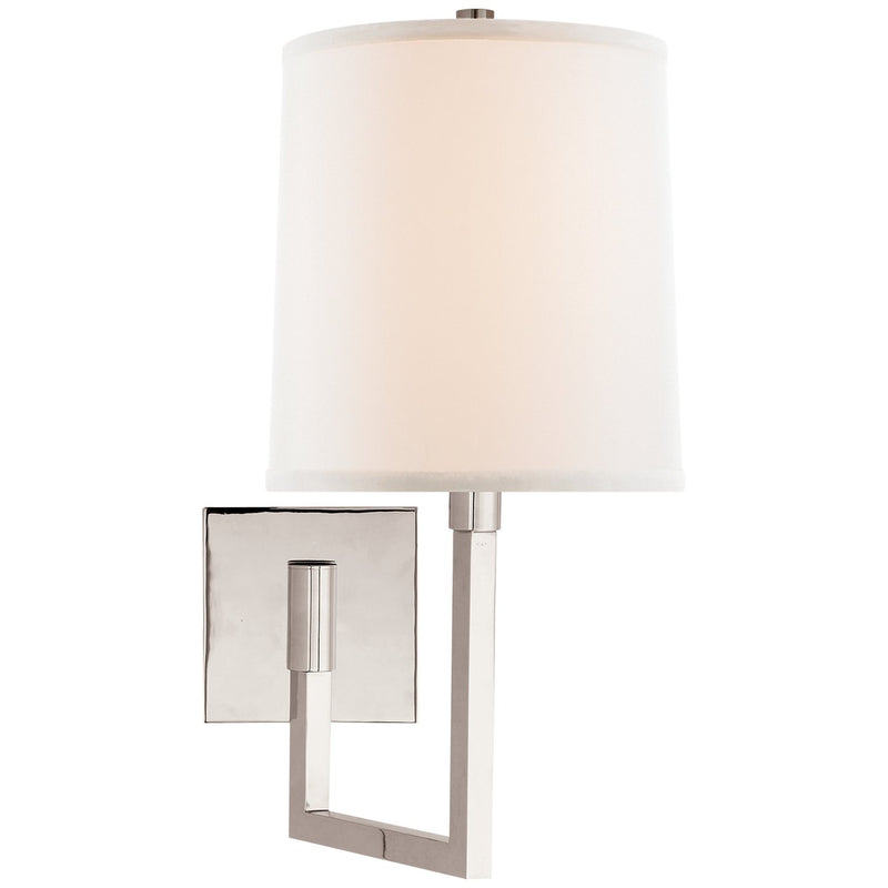 Aspect Small Articulating Swing Arm Wall Lamp in Polished Nickel