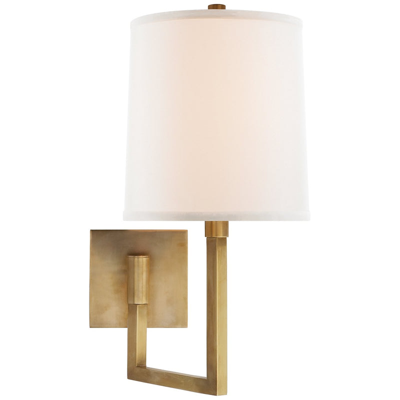 Aspect Small Articulating Swing Arm Wall Lamp in Soft Brass
