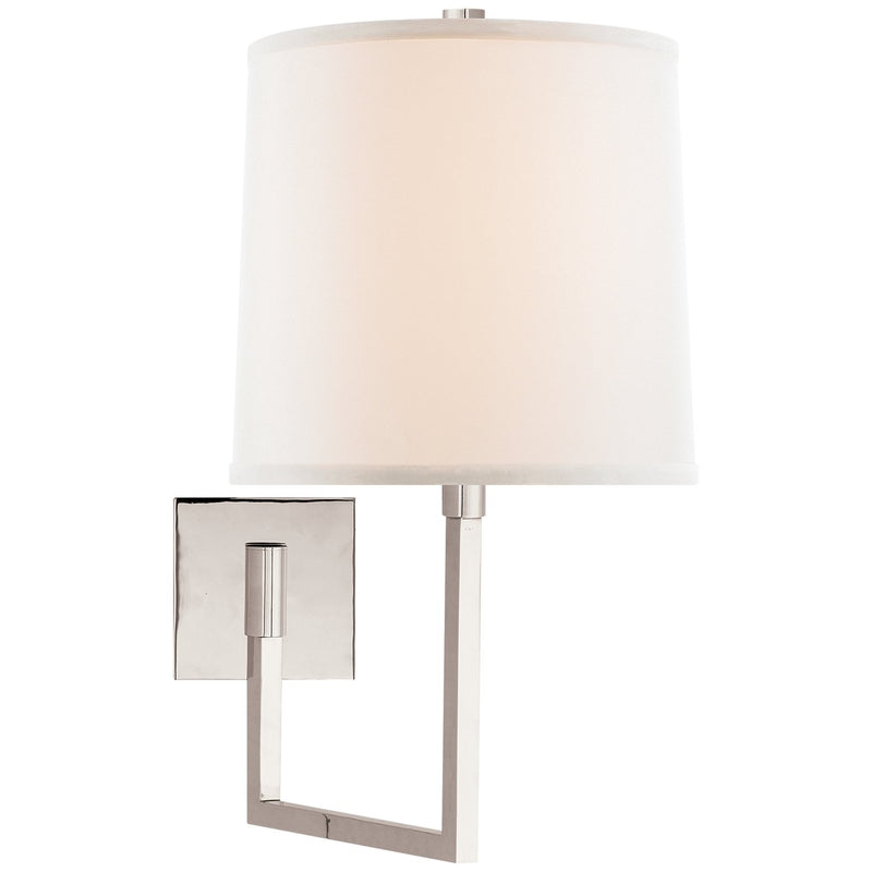 Aspect Large Articulating Swing Arm Wall Lamp in Polished Nickel