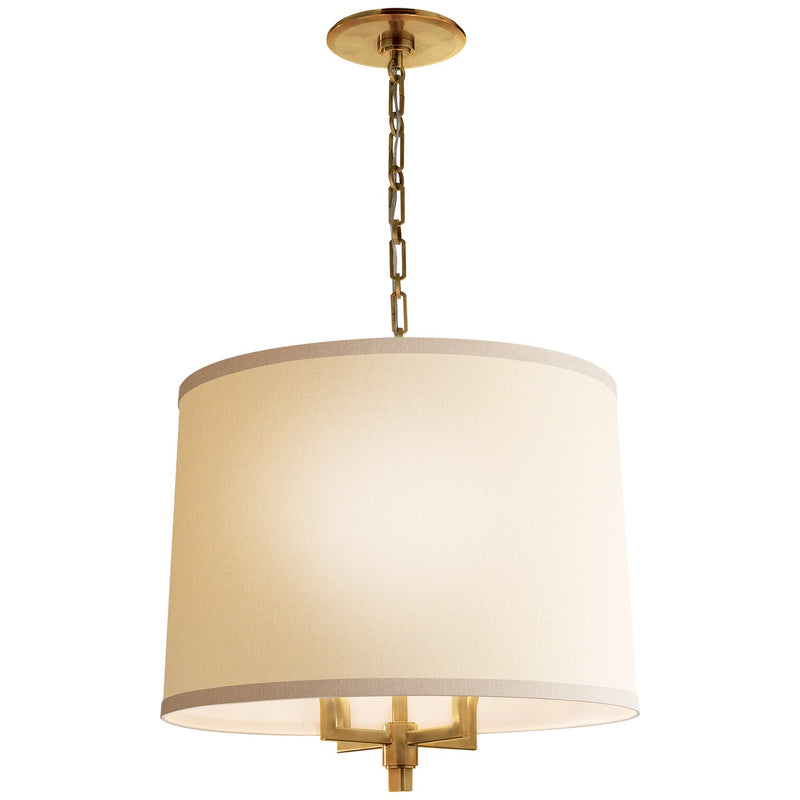 Westport Large 4-Light Drum Chandelier in Soft Brass