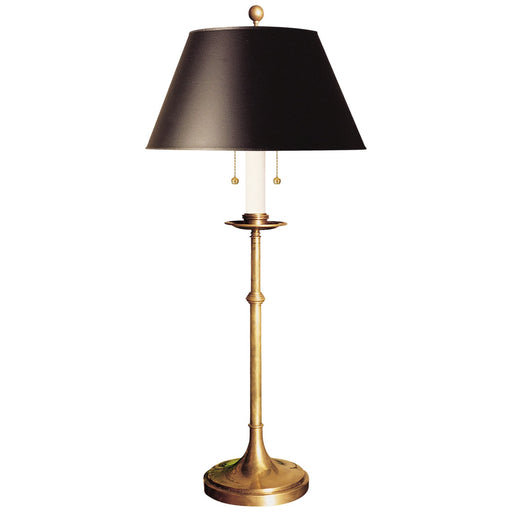 Dorchester Club 2-Light Table Lamp in Antique-Burnished Brass