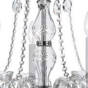Traditional Crystal 5 Light 21" Chandelier in Polished Chrome